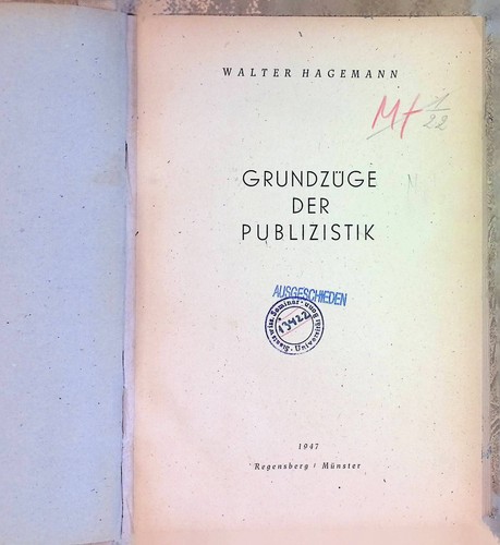 Grundzüge der publizistik - grundzüge,