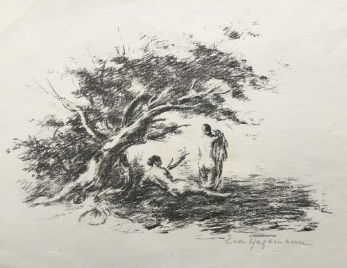 Eva hagemann lithographie - eva, 1949