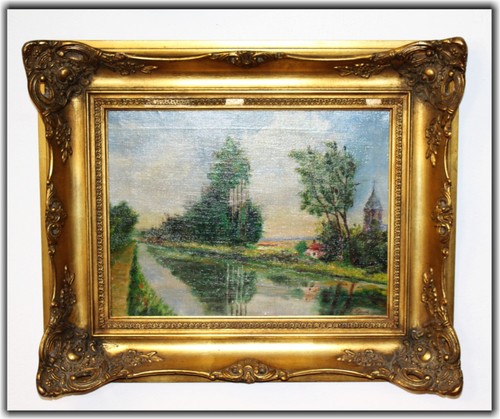 ölgemälde landschaft fluss - Ölgemälde,