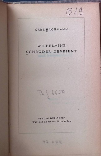 Wilhelmine schröder devrient - wilhelmine, schröder-devrient